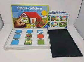 Ravensburger 005556002276 Vintage 1987 Create-a-picture Complete Set Building Mozaic Puzzle