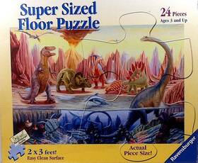 Ravensburger 005556053162 1996 Dino Gallery Jaime Luis Rossi Super Sized Floor 24 Pc 2 X 3 Ft Puzzle