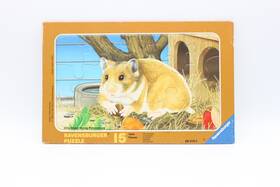 Ravensburger 005556063109 Vintage 1986 Raversburger Puzzle 15 Pieces Hamster Frame Tray
