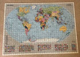 Ravensburger 005556156528 Political Map 1998 1000 Piece Jigsaw Puzzle 100% Complete