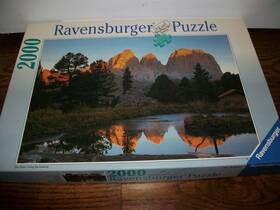 Ravensburger 005556166435 2000 Pc Puzzle-im Morgenlicht-alp-glow 166435 Rare 1992 Missing 1pc