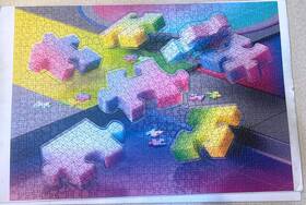 1027 Ravensburger 005556174980 Gradient Cascade Karen Piece Jigsaw Puzzle 100% Complete