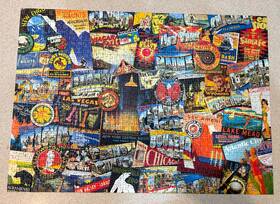 Ravensburger 005556192120 Road Trip Usa 2010 1000 Piece Jigsaw Puzzle 100% Complete