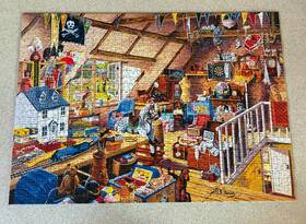 Ravensburger 005556192724 Grandmas Attic 2011 1000 Piece Jigsaw Puzzle 100% Complete