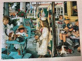 Ravensburger 666273813329 Front Porch Vet 2003 1000 Piece Jigsaw Puzzle 100% Complete