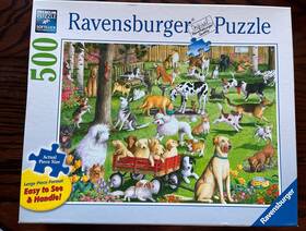Ravensburger Puzzles 005556148707 Puzzle 500 Pieces Large Piece Format Dog Park Scene All Inc