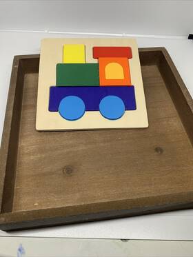 Real Wood Toys 639277641366 Puzzles Ambulance House Train Set Of 3 Sealed