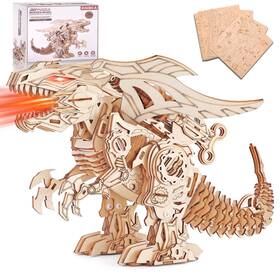 Rmoka 850063757157 3d Wooden Puzzles For Adults Building Sets Walking And Roaring Dragon