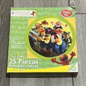 Ronda 000673404181 Plaza Sesamo 25 Piezas Rompecabezas Vtg Sesame Street Puzzle In Spanish Rare