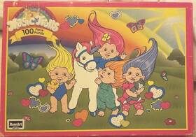 Roseart 072348080334 Vintage Puzzle 1992 Magic Trolls 100 Piece Rocking Out Applause Counted
