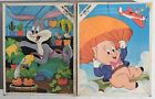 S650 Whitman Vintage Set Of 2 Bugs Bunny Porky Pig Jigsaw Puzzles By 1974