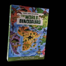 Sas029 Sassi Travel Learn And Explore Book 3d Puzzle - World Of Dinosaurs