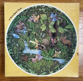 15-364-90 Scheaffer Eaton Vintage 1980 Round Circular Jigsaw Puzzle- Inch Fantasia Fairies - Complete