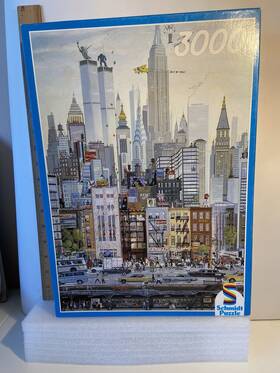Schmidt 002998027652 3000 Pc Puzzle Ny New York - 1986 Twin Towers Francois Zenner Germany