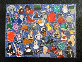 Smith Street Gift 781925811858 Jigsaw Puzzle - 90s Icons 48 Pop Culture Tv Movie 500 Pc Complete