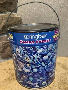 Pzl4601 Springbok 015012594416 Paint Can Family Puzzle Presenting Blue Complete