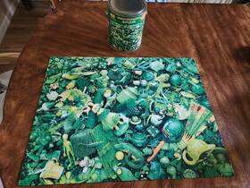 Springbok 015012594423 Hallmark Green Paint Can Family Puzzle Euc Rare Vintage Complete