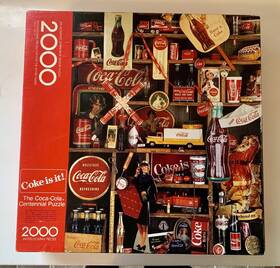 Springbok 070000017445 Vtg Coca-cola Centennial Puzzle 2000 Piece 1986 Coke Is It Complete