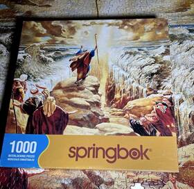 Springbok 091683100040 2004 Puzzle Parting Of The Red Sea 1000pc 24 Inch X 30 Complete