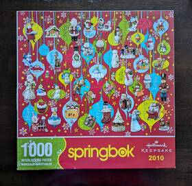 1jig10571 Springbok 091683105717 2010 Puzzle Christmas Keepsakes Hallmark 1000 Piece Complete