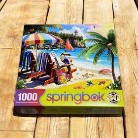 Springbok 091683112968 Tropical Paradise 1000 Piece Jigsaw Puzzle Complete Preowned