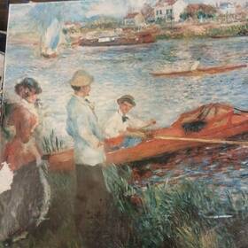 400pzl2058 Springbok Oarsmen At Chatou Fine Art Jigsaw Puzzle Complete