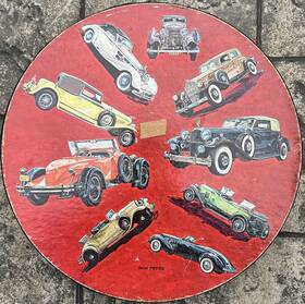 6037 Springbok Vtg 1969 500pc Circular Jigsaw Puzzle Classic Cars Complete