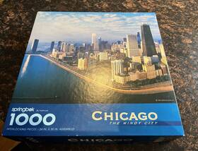 Springbok 628136658041 Vintage Chicago Skyline 1000 Pieces Puzzle By Springbrook/ Hallmark