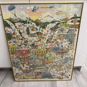 Springbok Plz5973 Vintage 1500 Pieces Puzzle Inch Welcome To Fracture Falls - Framed 27x33
