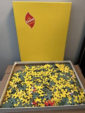 Pzl4102 Springbok Rare Vintage 1979 Flat Banana 500 Pieces Dole Solid Yellow
