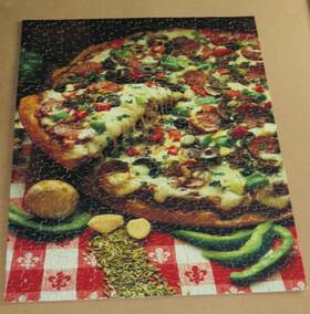 Pzl421p Springbok Pizza - Vintage 1985 Hallmark Ambassador Puzzle Assembled