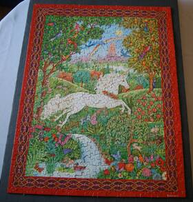 Pzl4412 Springbok Vintage Unicorn Puzzle - Song Of The 500 Piece Complete Read