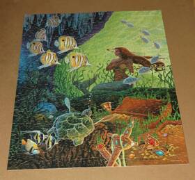 Pzl4414 Springbok Buccaneers Dream Puzzle - Mermaid Fish Underwater Treasure Assembled
