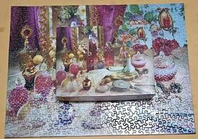 Pzl4430 Springbok 1987 Essence Of Elegance 500 Pc Antique Boudoir Glass Complete Vguc