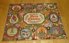 Pzl5940 Springbok A Merry Old Christmas Vintage 1500 Piece Puzzle - Assembled Missing 2