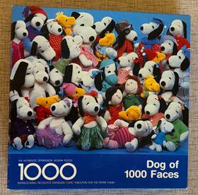 Pzl6106 Springbok Vintage Snoopy Dog Of 1000 Faces Peanuts Gang Jigsaw Puzzle Complete