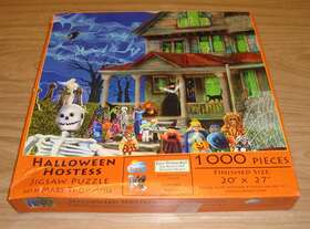58245 Sunsout Halloween Hostess 1000 Piece Jigsaw Puzzle 20x27 Inch Complete