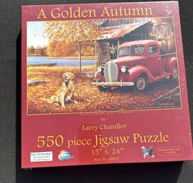 Sunsout 796780688186 Brand New Fta Golden Autumnft By Larry Chandler 550 Piece Jigsaw Puzzle