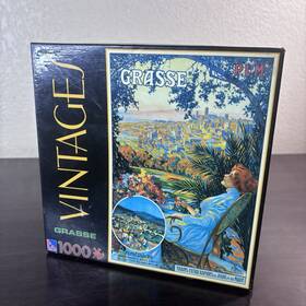 Sure-lox 686141946904 Vintage Grasse P.l.m. 1000 Piece Jigsaw Puzzle Funiculaire Trains Extra Rapides