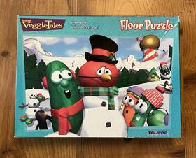 Talicor 023151073204 Vtg Veggietales Floor Puzzle 40 Pc Bob The Tomato Winter Snowman Larry Cucumber