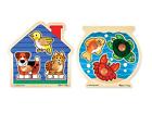 Tamn6ze9oqyn-us Melissa Doug Animals Jumbo Knob Wooden Puzzles Set 000772932813