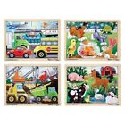 Taq73lvdd4mr-us Melissa Doug Wooden Jigsaw Puzzles Set Vehicles Pets 000772046848