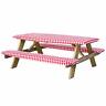 Tcf-rd-06ft Houseables Picnic Table Benches Cover Fitted Tablecloth With Bench Covers