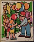 335-09 The Man Playskool 20 Pieces Wooden Rare Balloon Vintage Puzzle