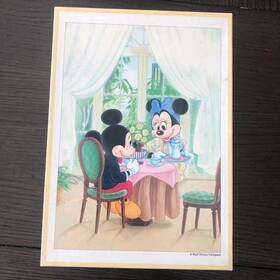 The Walt Disney Company 905823969052 Vintage Mickey And Minnie 315 Pc Jigsaw Puzzle 90s Japan Two For Tea Rare