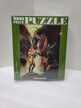 Tidemark 733640500035 New Sealed Boris Vallejo Fantasy Art Dragon Puzzle Inch Kiss My Hand 2012 1000 Pcs