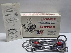 Uncles Puzzles 741854261000 Vintage Grand Wizard Iron Disentanglement Challenge Level Severe