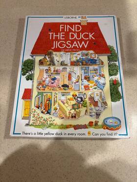 Usborne 018164000304 Find The Duck Jigsaw 24 Large Pc Puzzle Vintage 1994