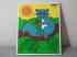 Vintage 196-08 Blue 5 Puzzle Wooden Usa Tray Happy Squirrel Pieces Playskool