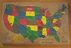 000212 Vintage Map " Puzzle Us Wooden "sifo